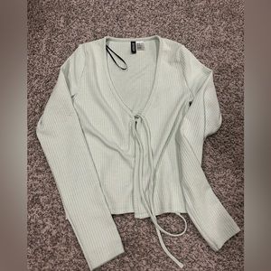 Light green divided shirt